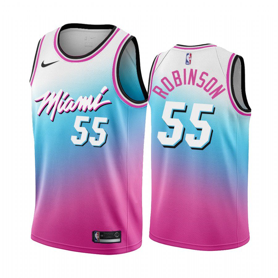 Men Miami Heat #55 duncan robinson blue pick city edition vice 2020 nba jersey->miami heat->NBA Jersey